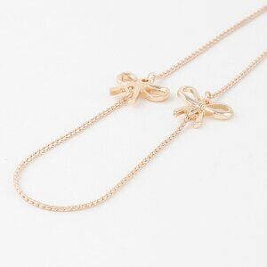 Double Ribbon Chain Necklace
